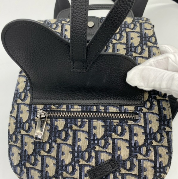 SOLD!!!Christian Dior Jacquard HOMME Oblique Calfskin Mini Saddle Backpack - Picture 7 of 15